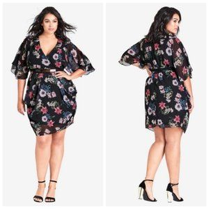 Valentine's Day Plus XXL/24 City Chic Lily Love Wrap Dress